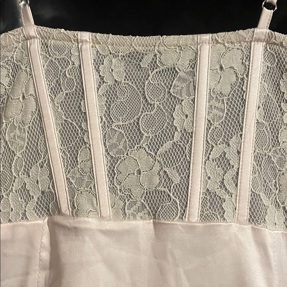 Chic Cream Lace Mini Dress - Picture 6 of 10